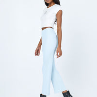 Ginny Ribbed Knit Pants Blue