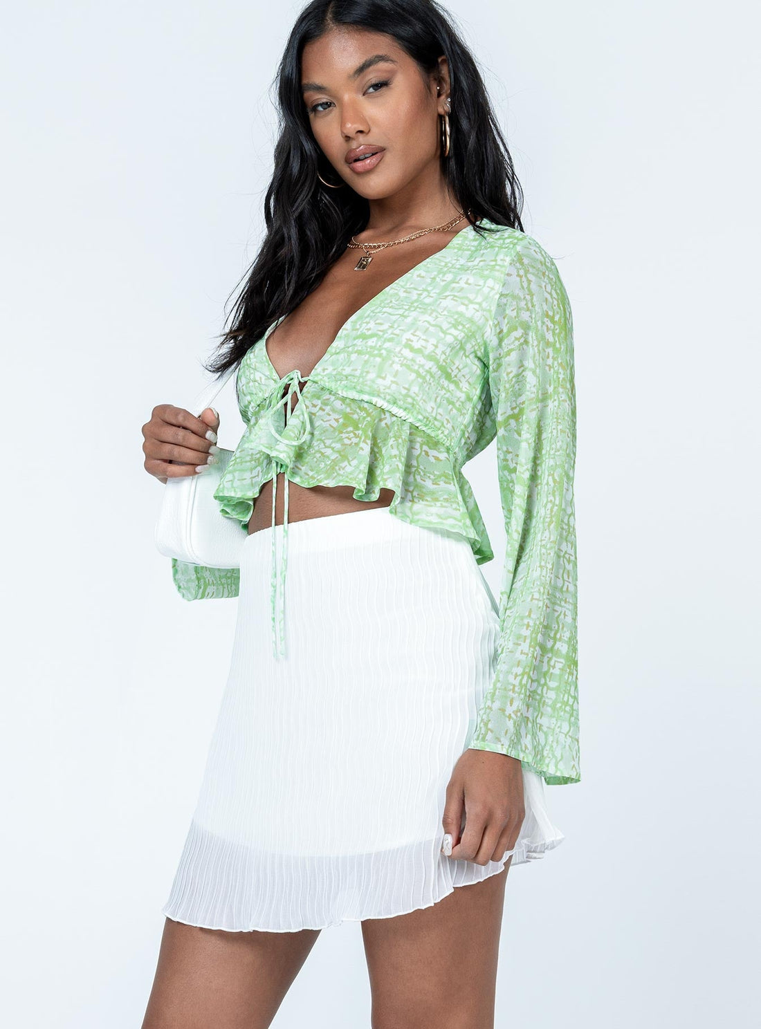 The Morgie Mini Skirt White