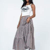 Hale Midi Skirt Brown