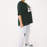 Oxford Mom Jeans Mid Wash Denim Curve