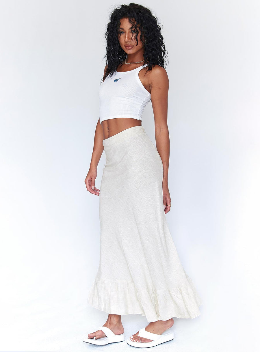 Sally Midi Skirt Beige