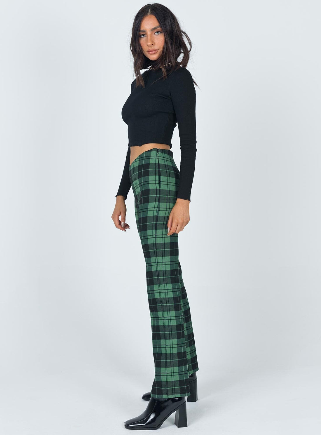 Zara Pant Green Check