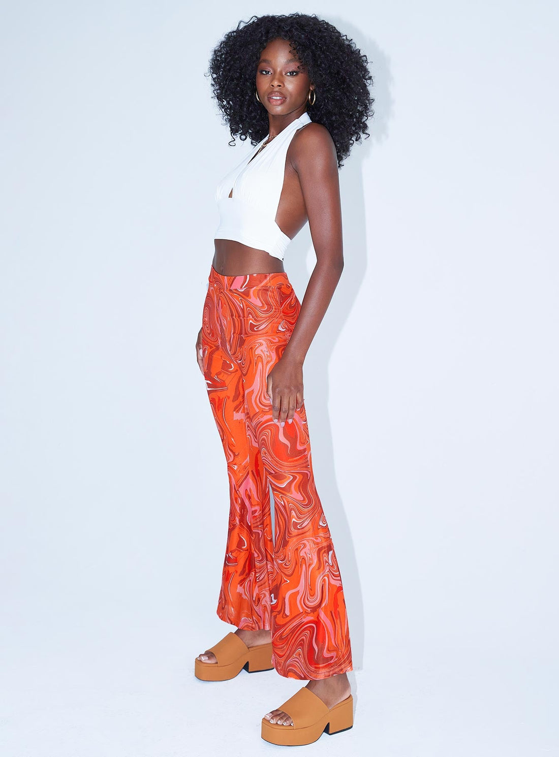 Tayler Flare Pants Orange