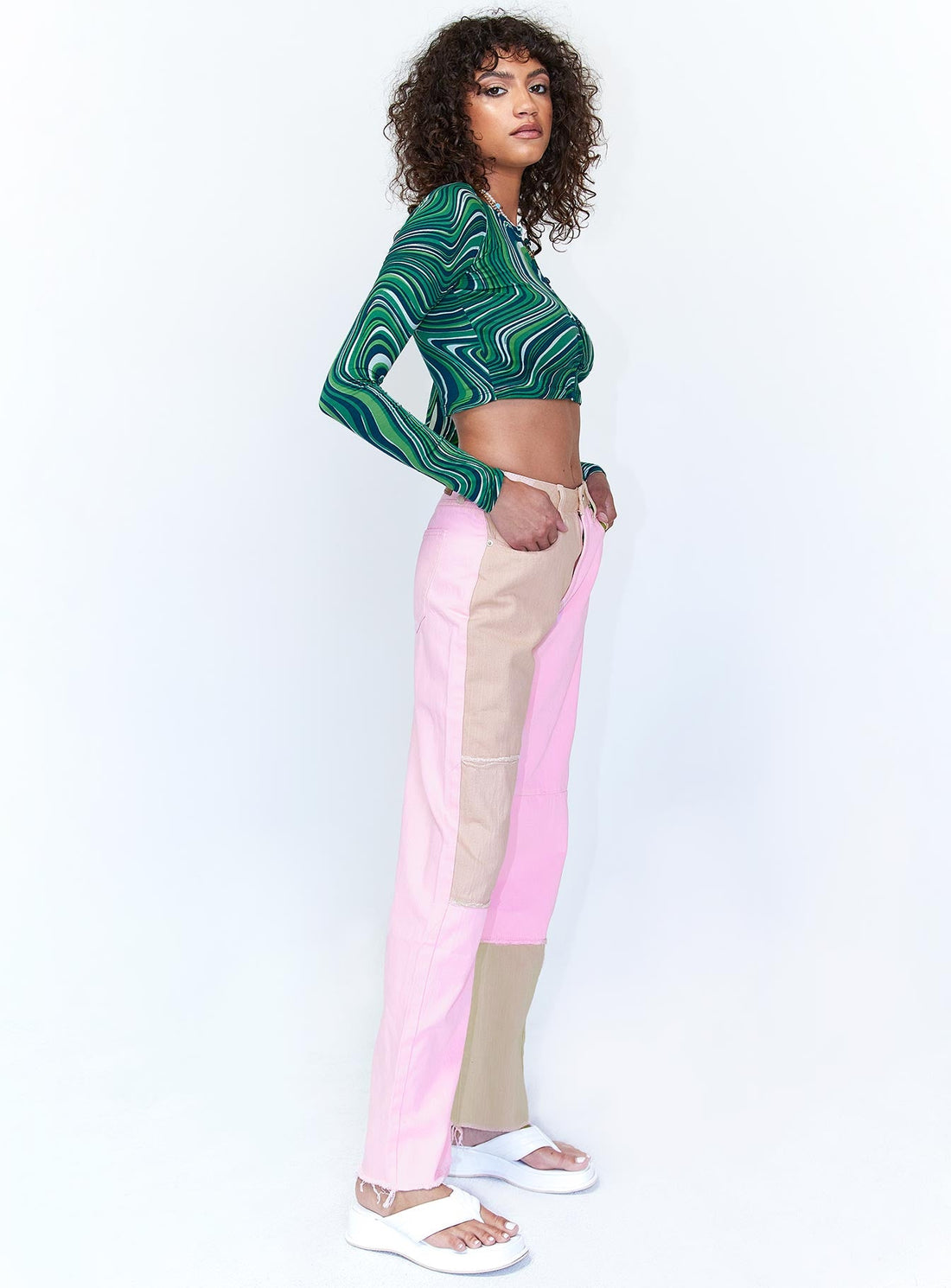 Kaisha Denim Jeans Pink