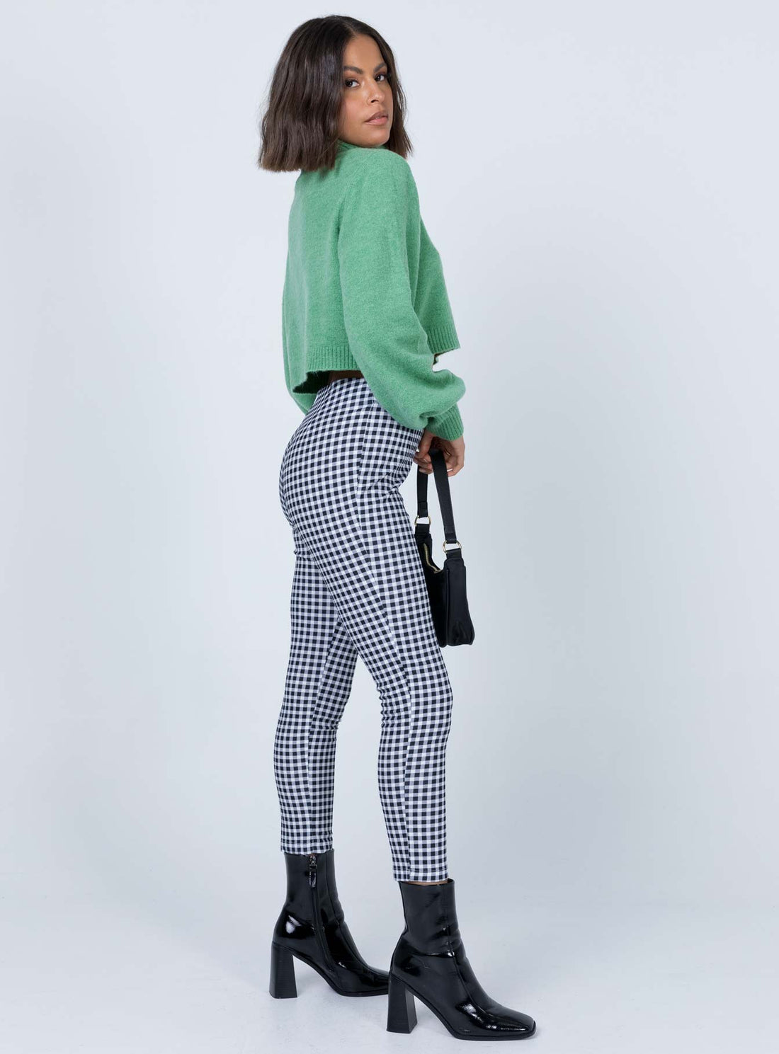 Iggy Gingham Pants Black/White