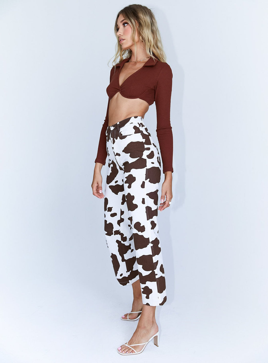 Be Wild Pants White / Brown