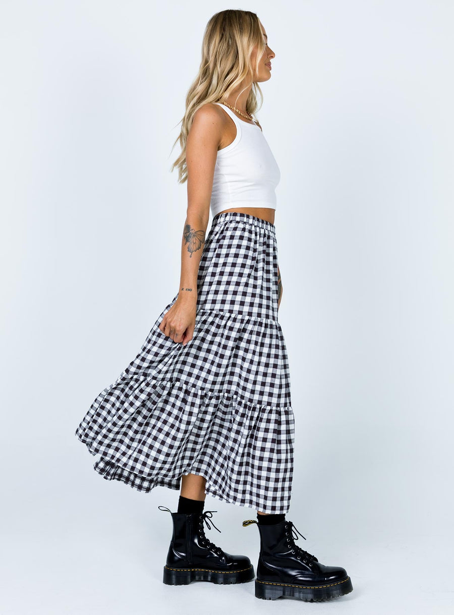 Hale Midi Skirt Black / White