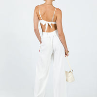 Mathea Plisse Pants Ivory