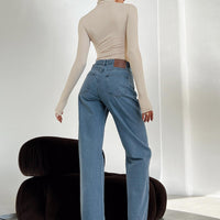 Sevina Wide Leg Denim Jeans Mid Wash