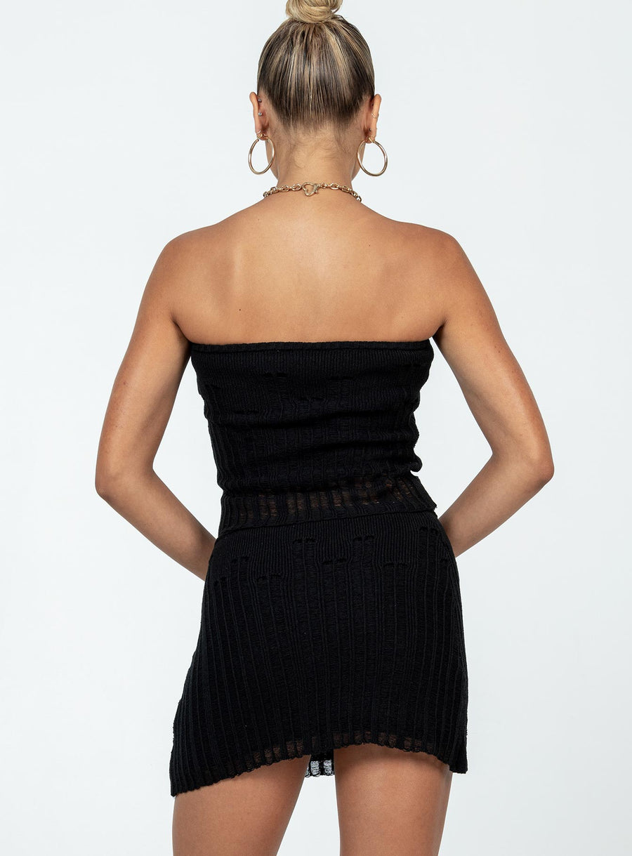 Macaulay Knit Mini Skirt Black