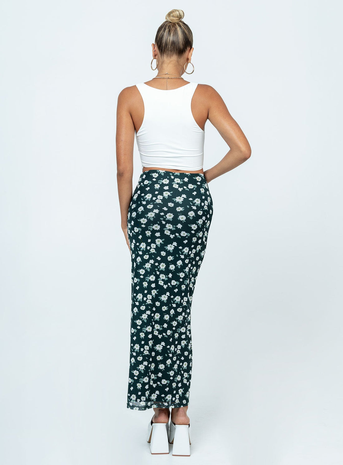 Knox Maxi Skirt Black Floral