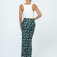 Knox Maxi Skirt Black Floral