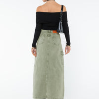 Mcguane Denim Midi Skirt Green