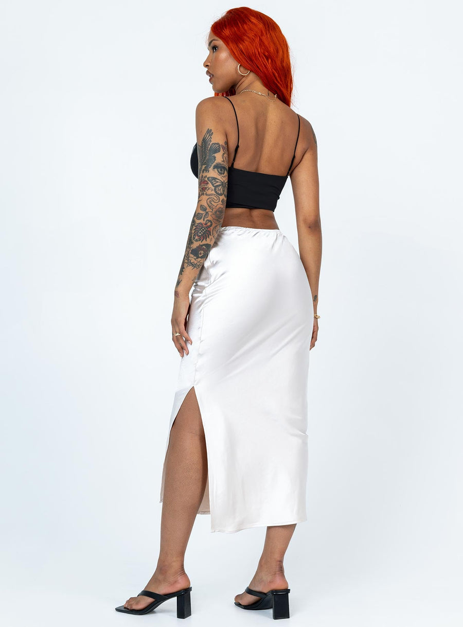 Ruby Midi Skirt Champagne Eco
