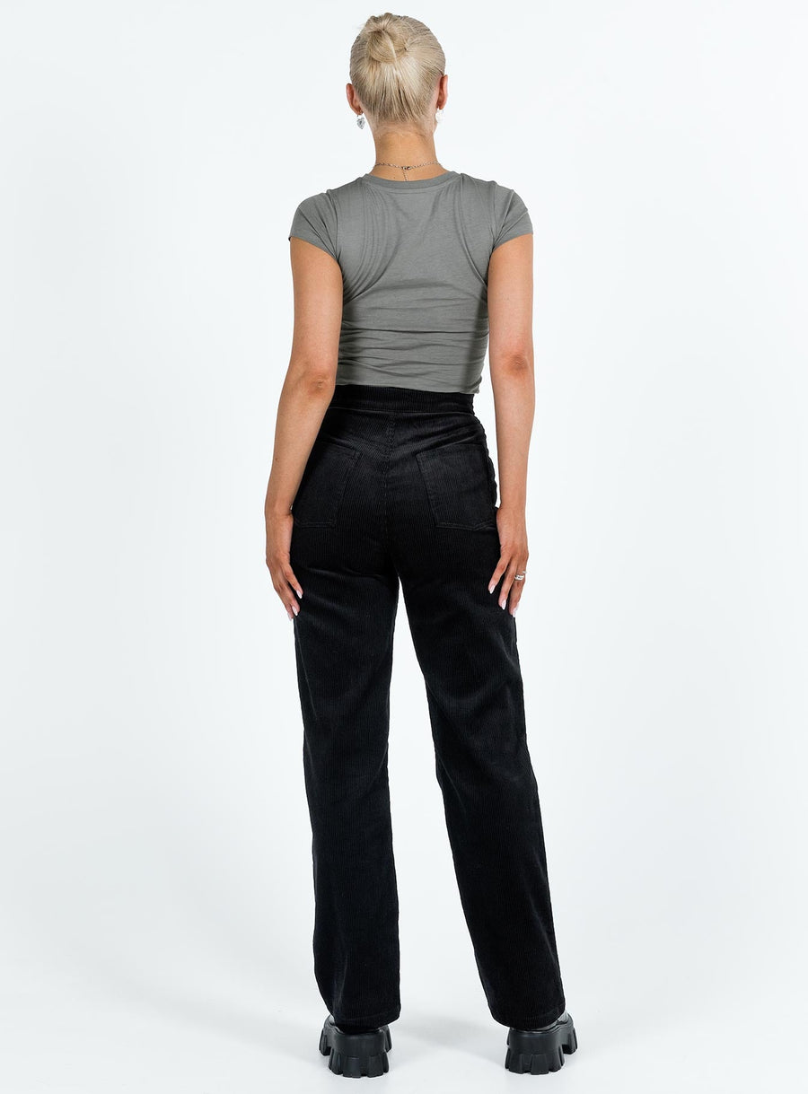 Uptown Cord Pants Black