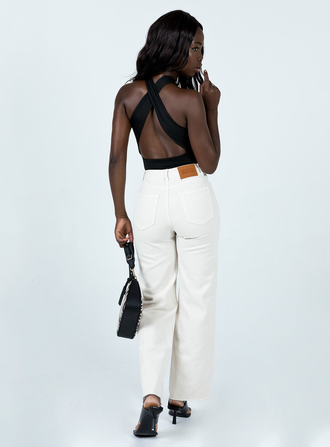 Mamaia Straight Leg Denim Jeans Cream