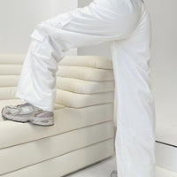 Moxam Low Rise Utility Cargo Pants White