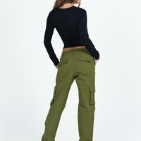 Mawson Bootleg Cargo Pant Green