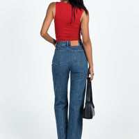 Kirk Straight Leg Jeans Dark Wash Denim