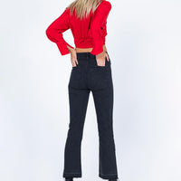 Marseille Cropped Leg Denim Jeans Black