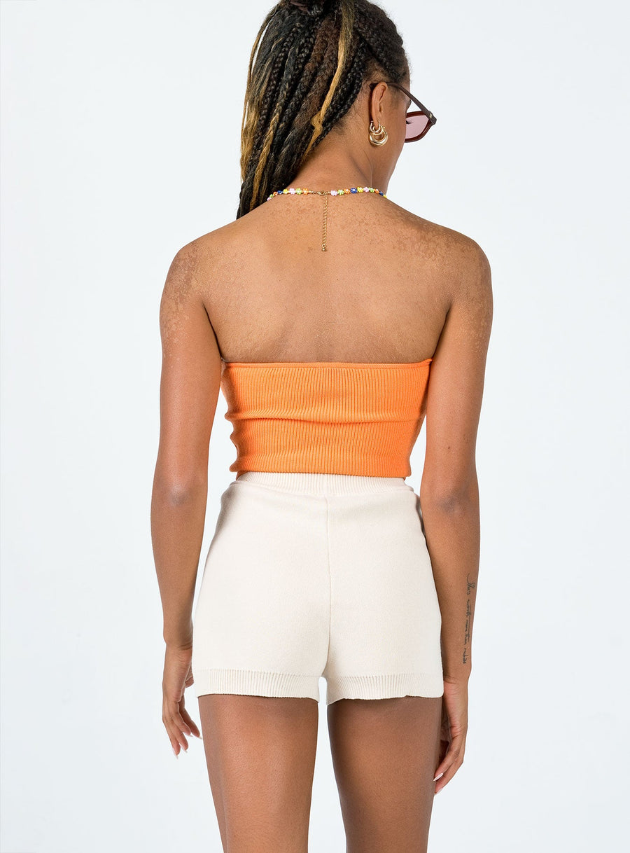 Rowen Basic Knit Shorts Beige