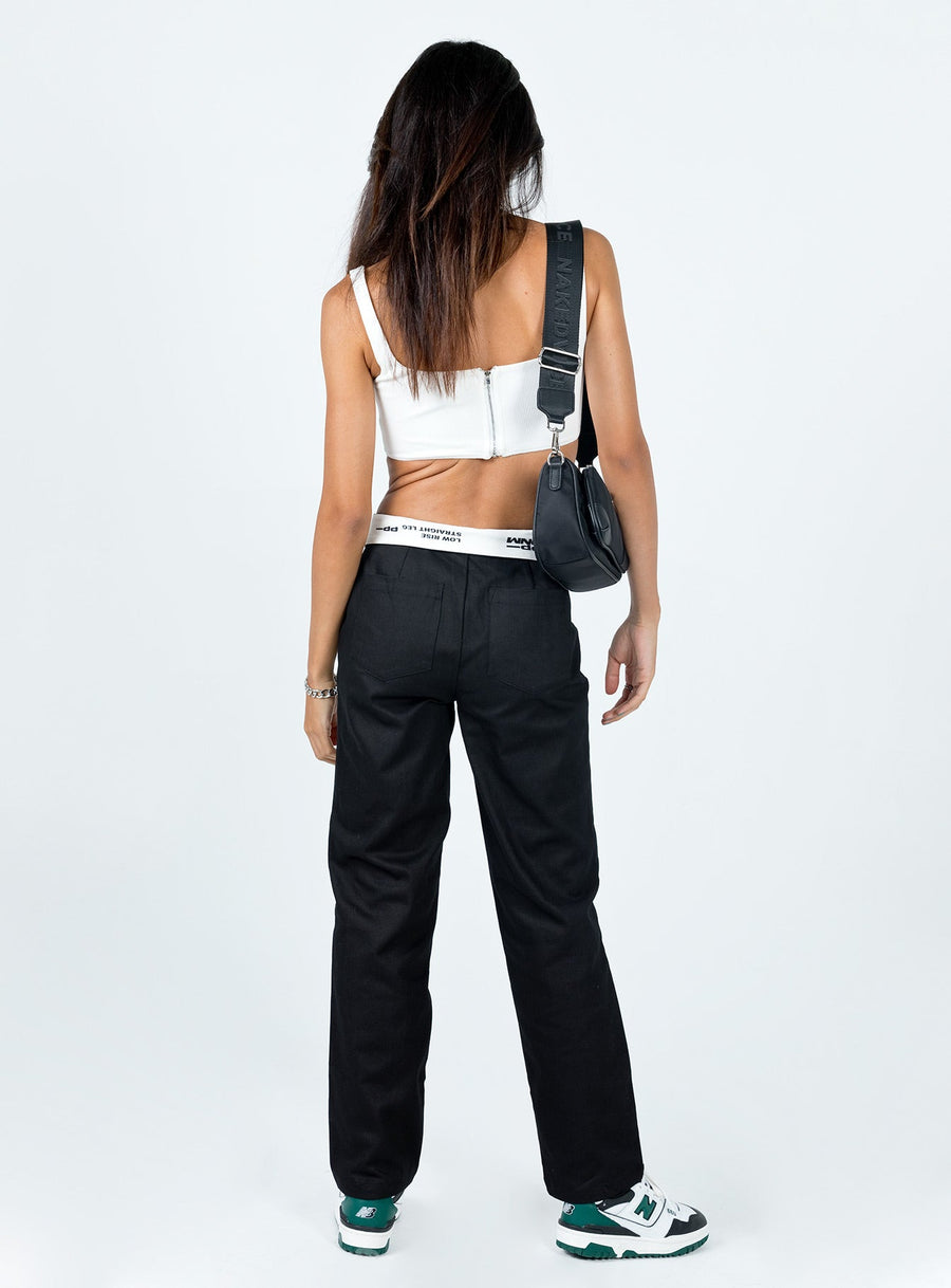 Dava Low Rise Pants Black