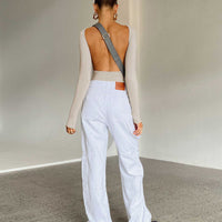 Saffie Wide Leg Jeans White Denim