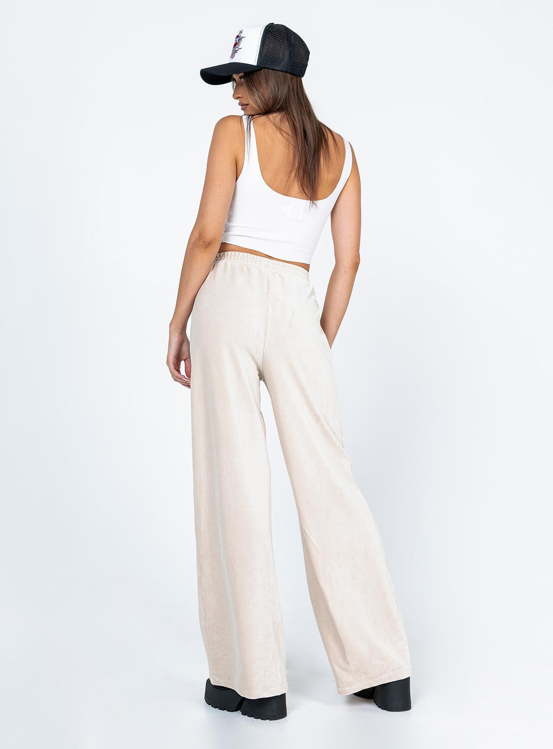 Motel Obeli Trouser Rib Cream