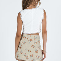 Selby Mini Skirt Beige Floral
