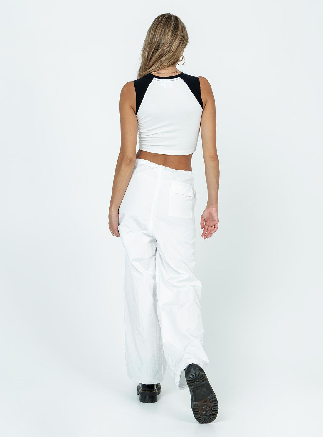 Austin Parachute Pants White