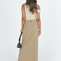 Fall Maxi Skirt Taupe