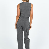 Purley Pinstripe Pants Grey