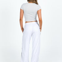 Coze Wide Leg Pants White