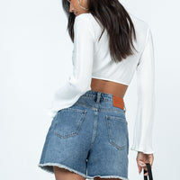 Mosley Mid Dark Wash Denim Shorts Denim