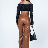 Gemini PU Pants Brown