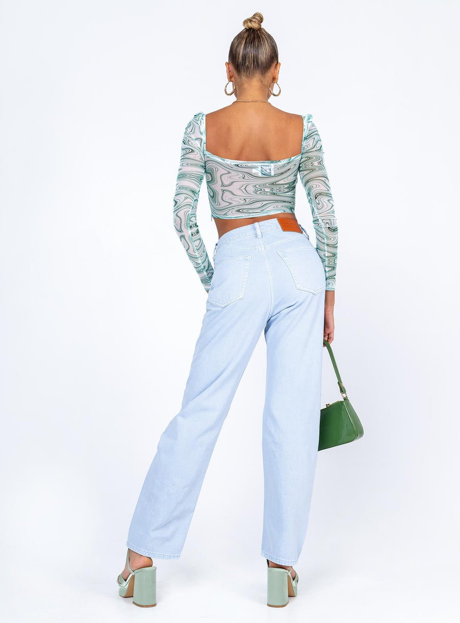 Livorno Straight Leg Ice Blue Denim Jeans