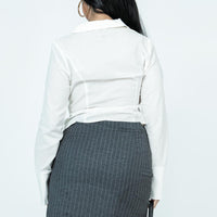 Ravyn Skort Grey Pinstripe