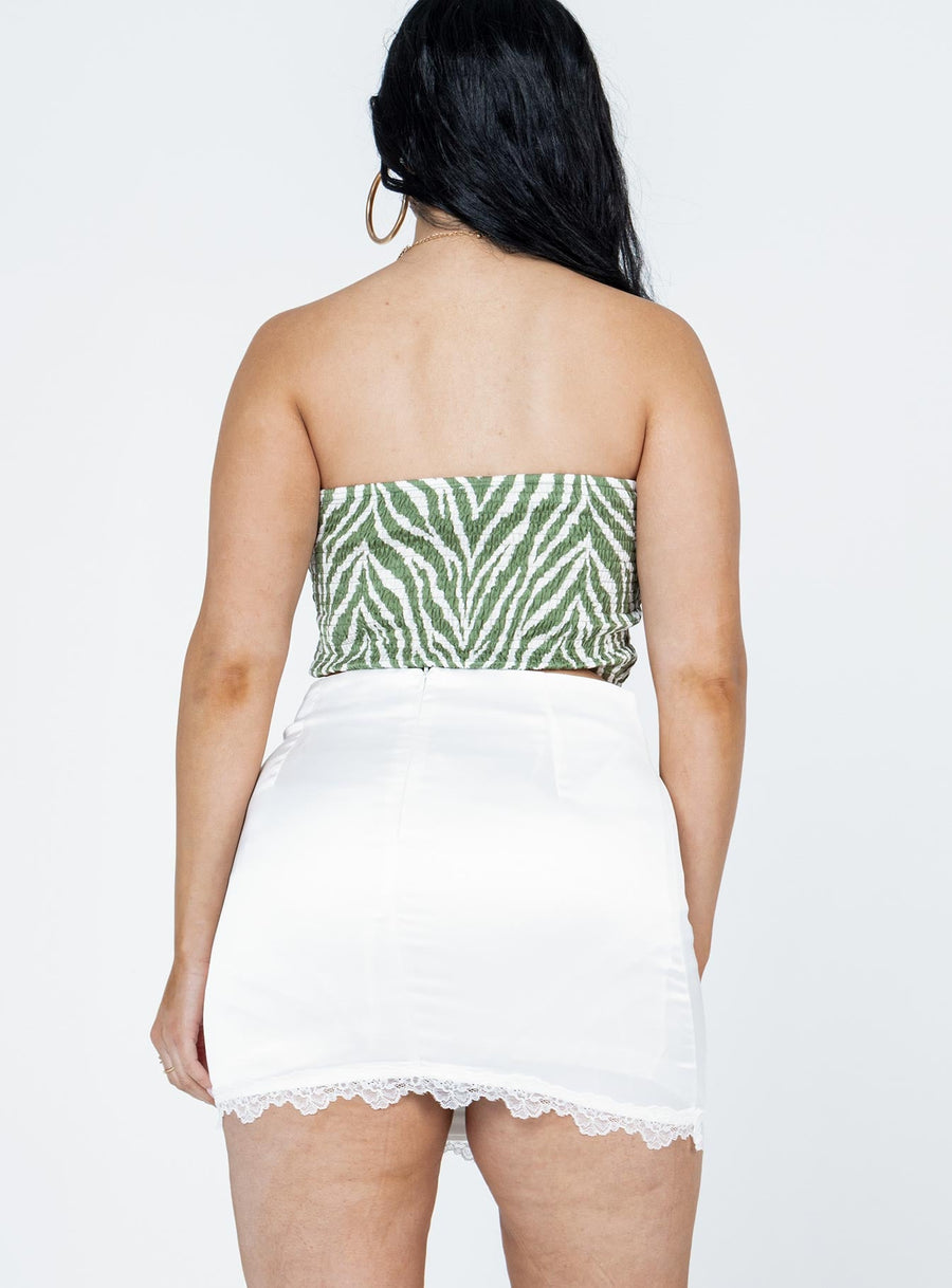The Sorrow Mini Skirt White