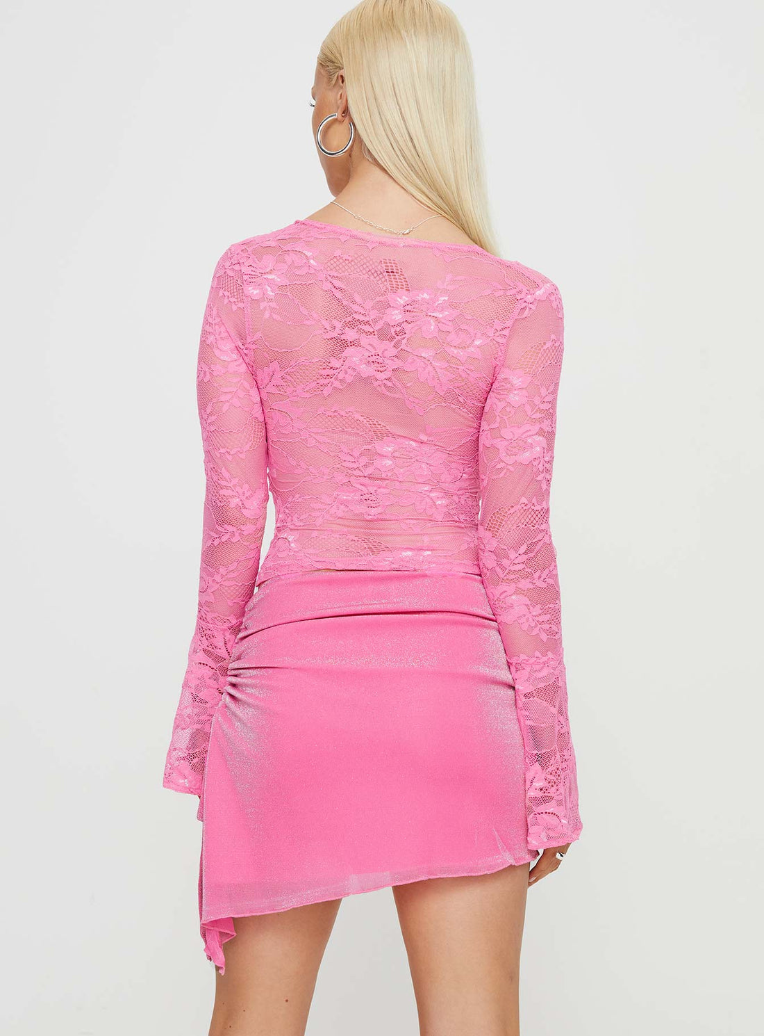 Donelli Asymmetric Mini Skirt Pink