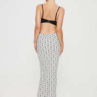 Mercer Linen Blend Maxi Skirt Black / White