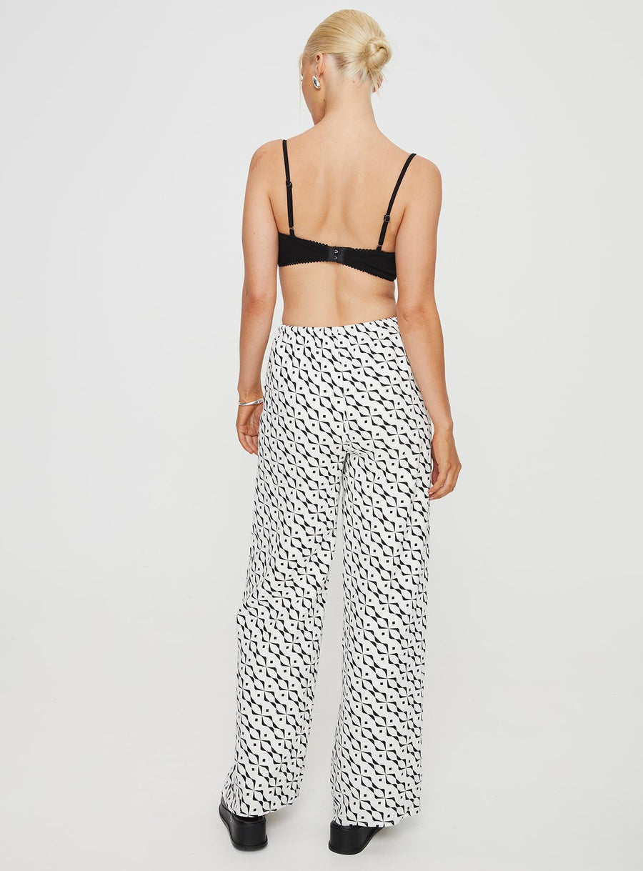 Zodiac Linen Blend Pants Black / White