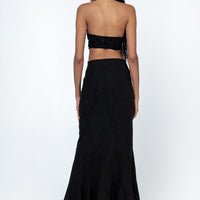 Raven Mid Rise Skirt Black