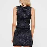 Mavie Satin Set Black Floral