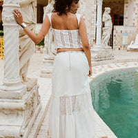Reiser Lace Maxi Skirt White
