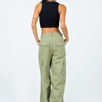 Fallout Mid Rise Cargo Pants Green