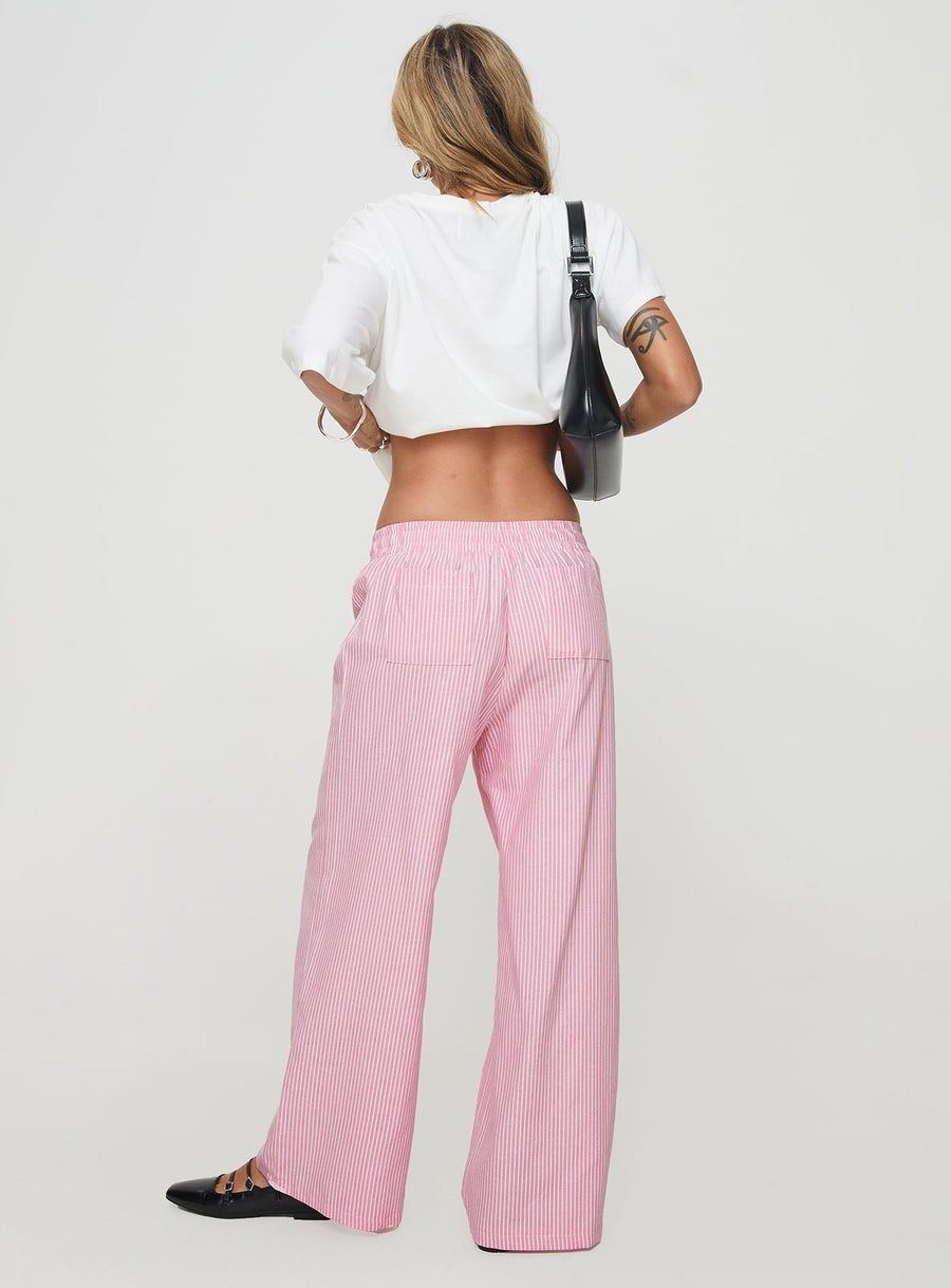 Beach House Pants Pink / White