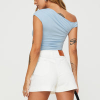 Heuston Denim Skort White Denim