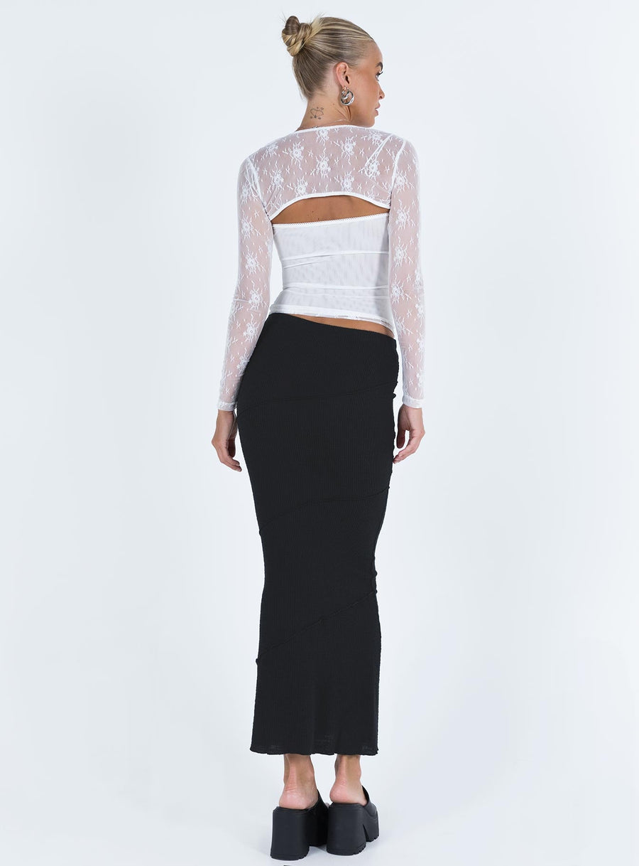 Oscar Maxi Skirt Black Tall