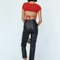 Kiah PU Pants Black