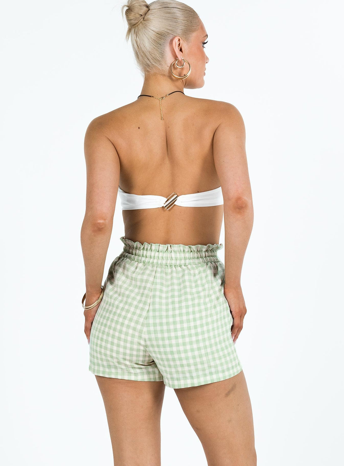 Gilda Shorts Green Gingham